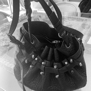 NWOT black leather Alexander Wang bag